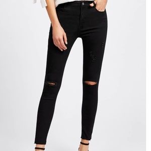 Aqua Black High Rise Skinny Jeans